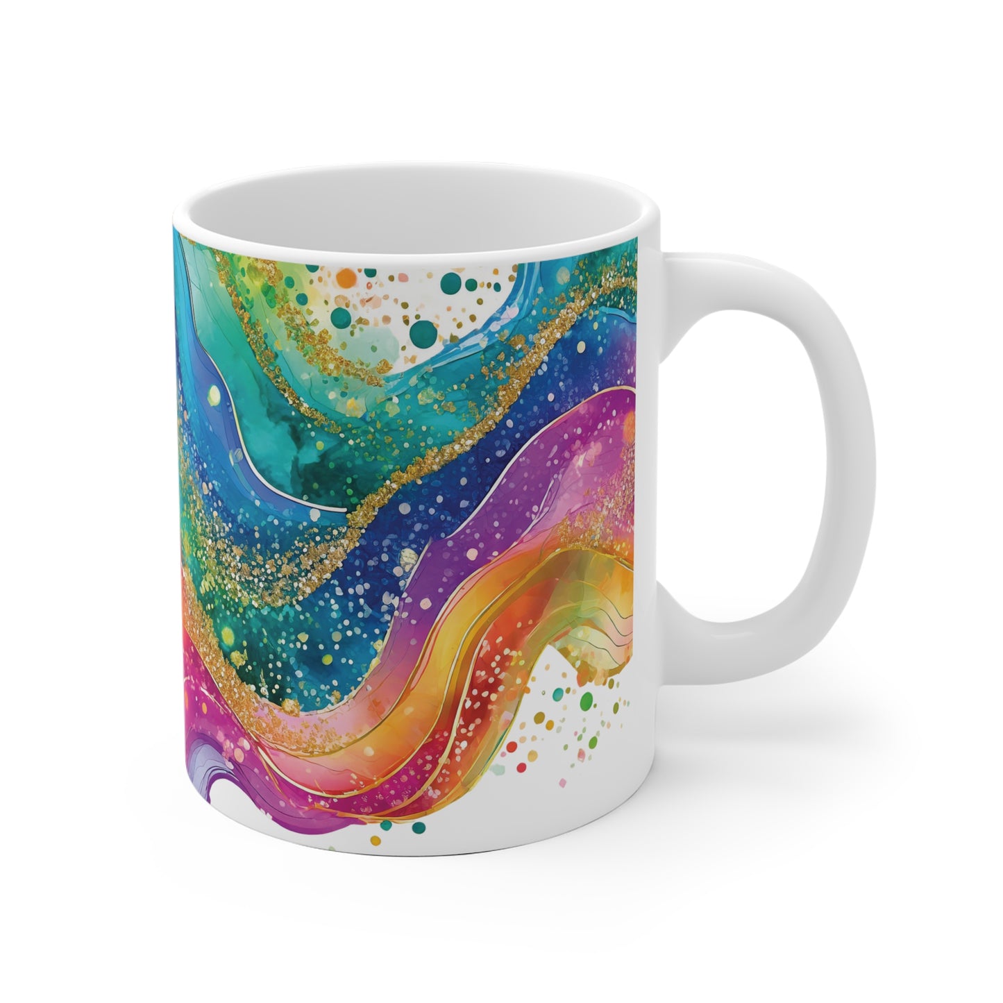 Abstrakte Farbkunst Tasse – Ein farbenfroher Blickfang für jeden Tag 🎨✨☕