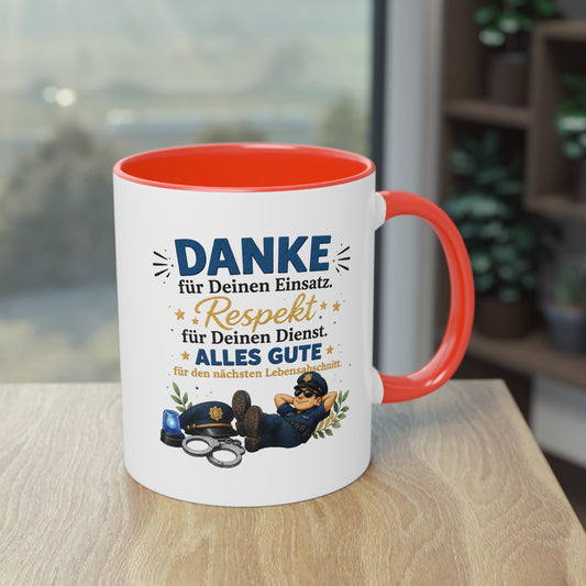 Danke für Deinen Einsatz. Respekt für Deinen Dienst. Alles Gute für den nächsten Lebensabschnitt. 👮☕💙