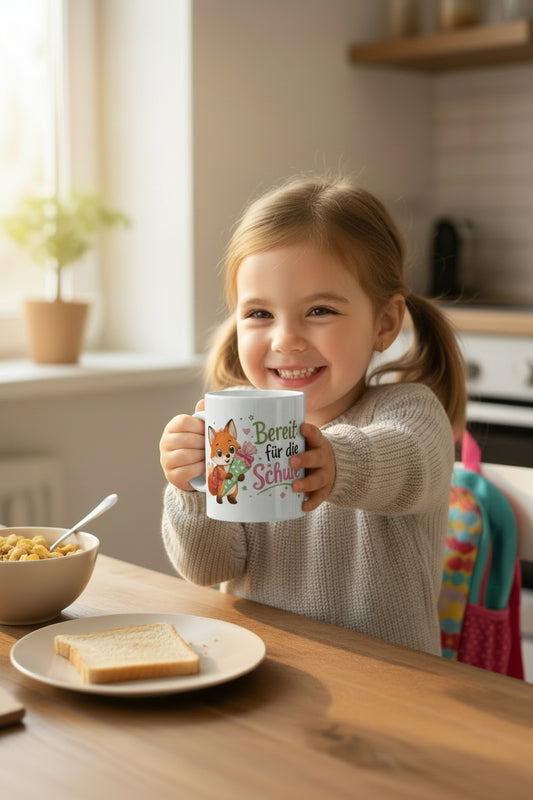 Tasse „Bereit für die Schule- Fuchs-Tasse