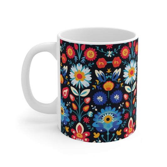 Florale Muster Tasse – Farbenfrohe Blumenpracht für jeden Tag 🌼🌸☕