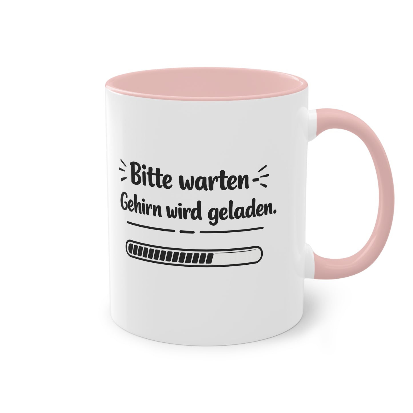 Tasse „Bitte warten. Gehirn wird geladen.“ – Lustige Bürotasse mit Humor
