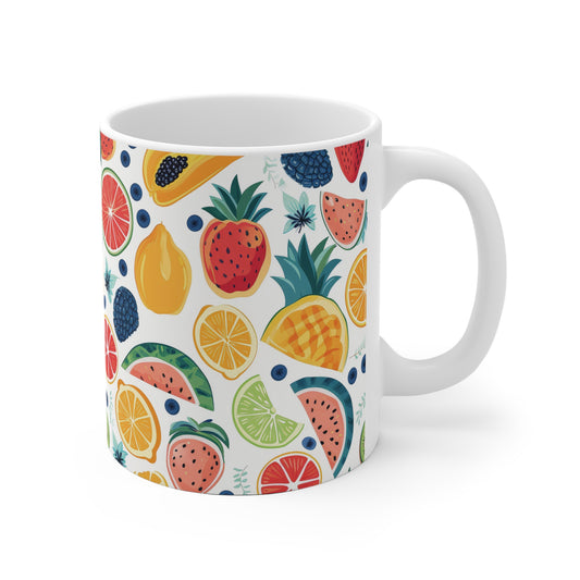 Früchte Tasse Sommer – Farbenfrohe Kaffee Tasse mit fruchtigem Design für gute Laune im Alltag