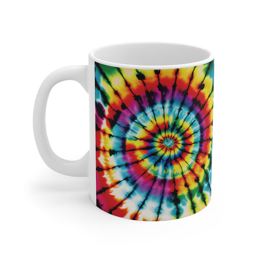 Batik-Tasse – Farbenfrohes Tie-Dye Design voller Lebensfreude 🌈☕✨