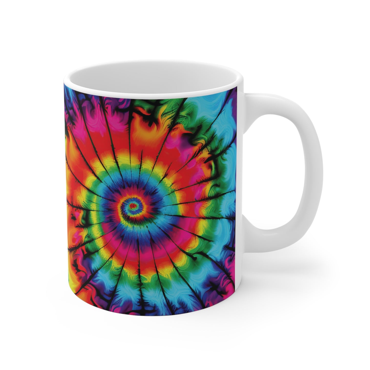 Batik-Tasse â Psychedelisches Farbenspiel im Retro-Look đâ¨â