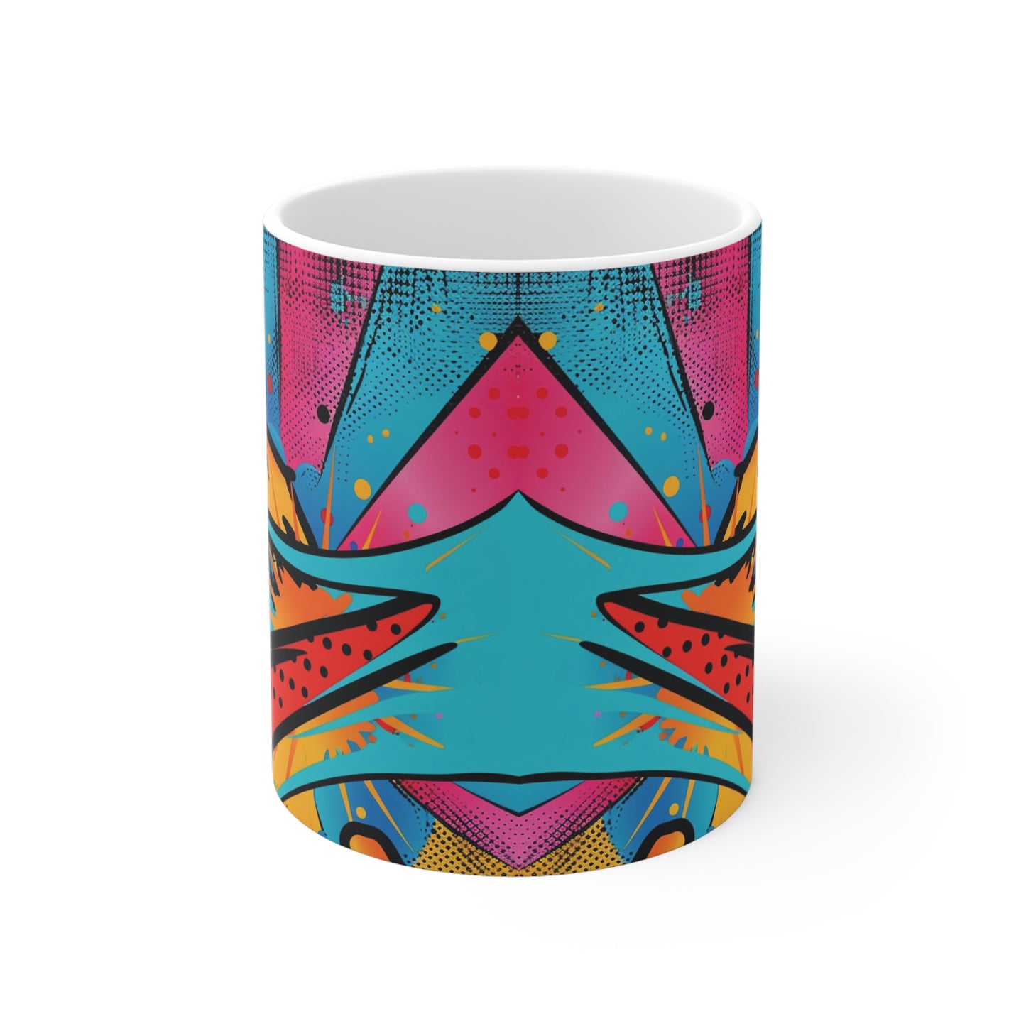Pop-Art Wirbel Tasse – Ausdrucksstarkes Design voller Energie und Farbe 🎨⚡☕