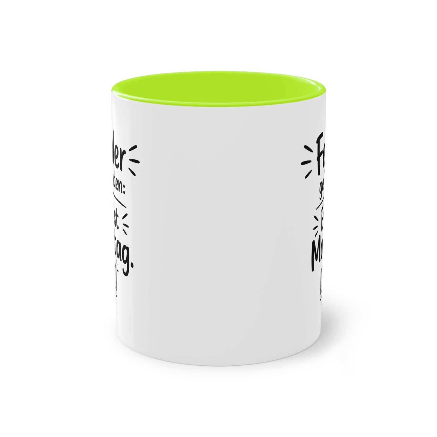 Tasse „Fehler gefunden: Es ist Montag.“ – Lustige Bürotasse mit Humor