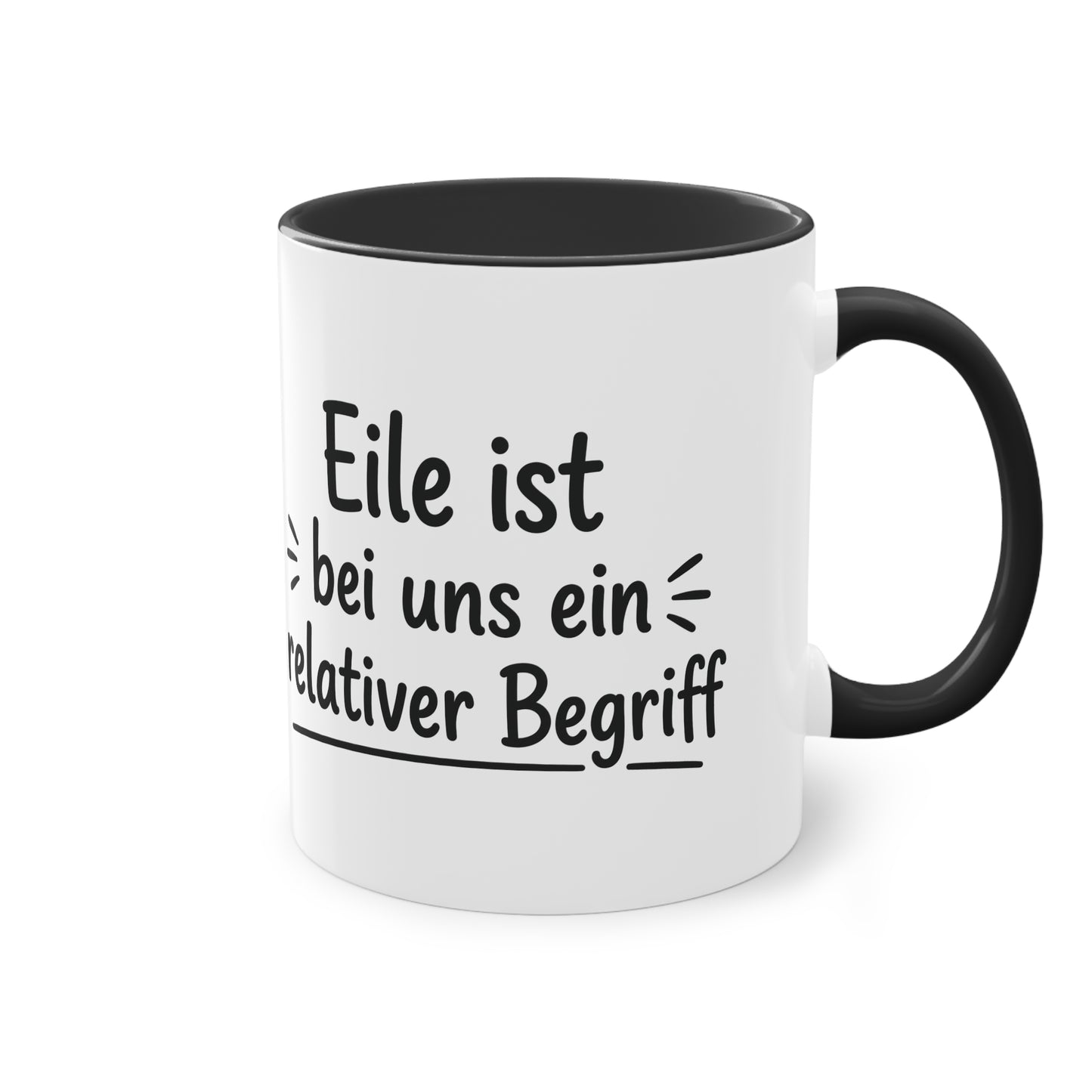 Tasse „Eile ist bei uns ein relativer Begriff“ – Humorvolle Behördentasse