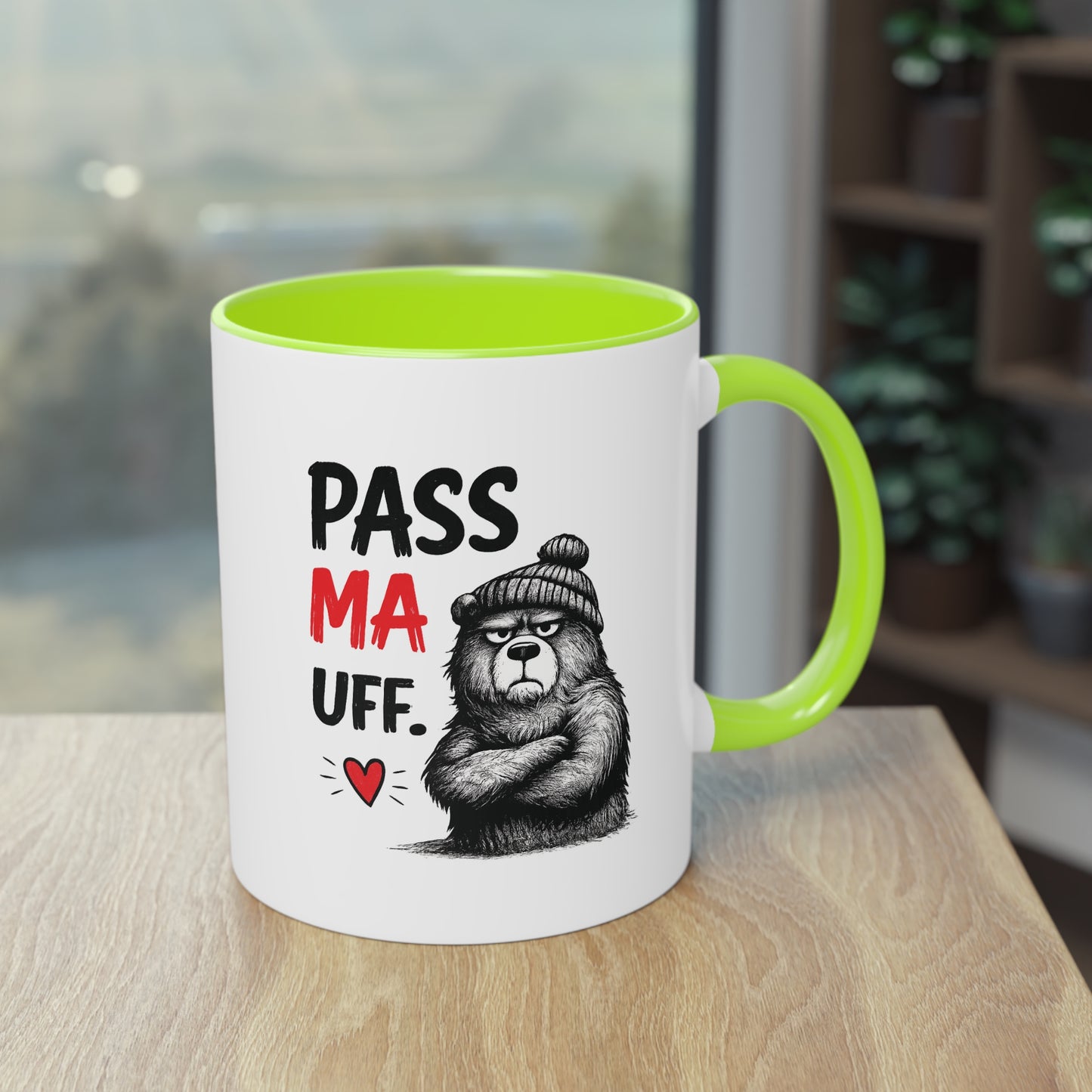 Tasse „Pass Ma Uff.“ – Berliner Schnauze trifft Bärenstärke 🐻☕❤️