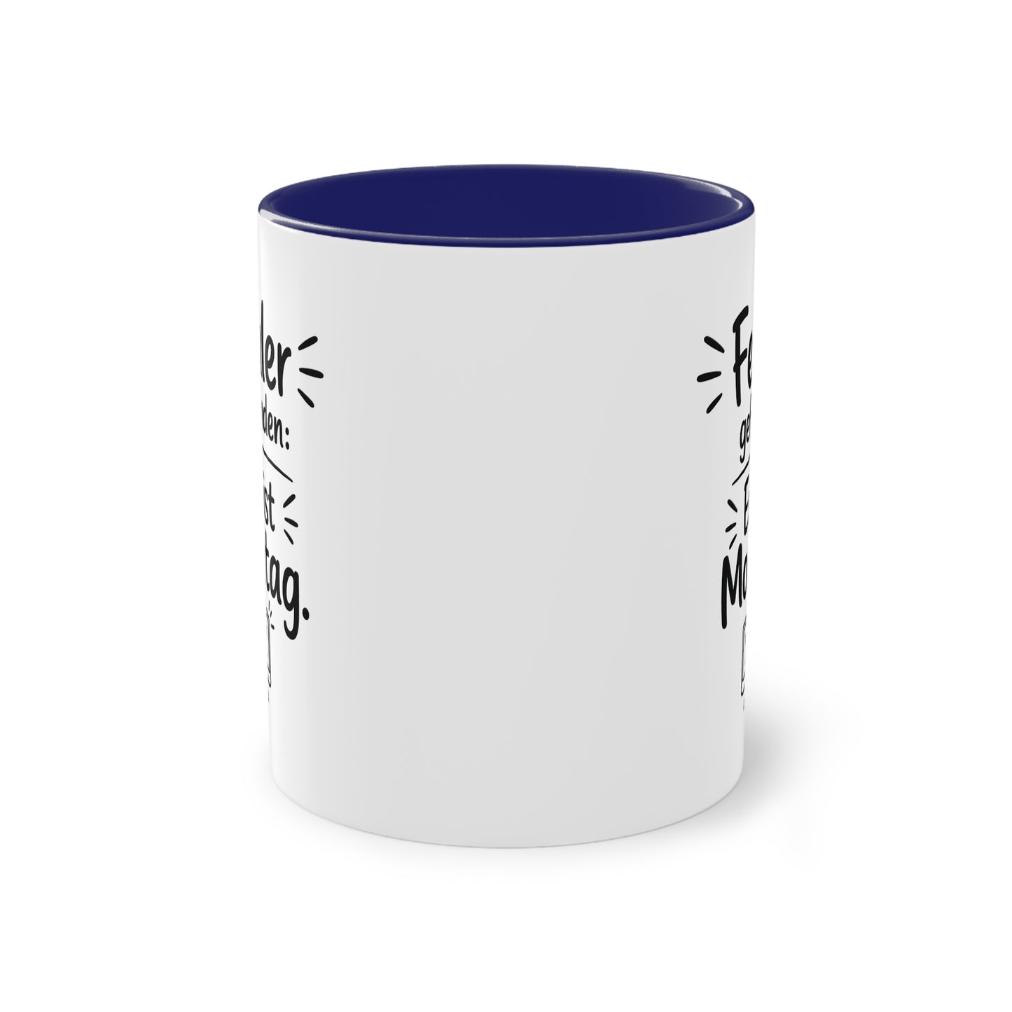 Tasse „Fehler gefunden: Es ist Montag.“ – Lustige Bürotasse mit Humor