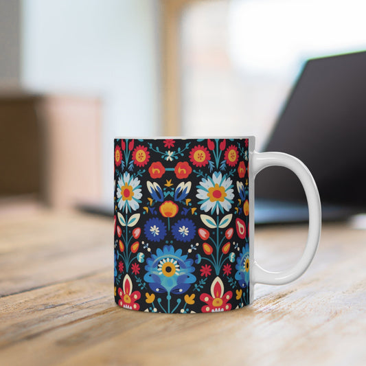 Florale Muster Tasse – Farbenfrohe Blumenpracht für jeden Tag 🌼🌸☕
