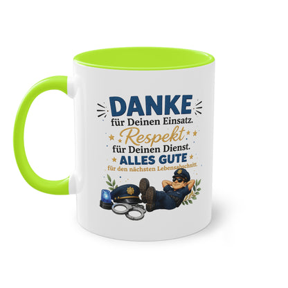 Danke für Deinen Einsatz. Respekt für Deinen Dienst. Alles Gute für den nächsten Lebensabschnitt. 👮☕💙