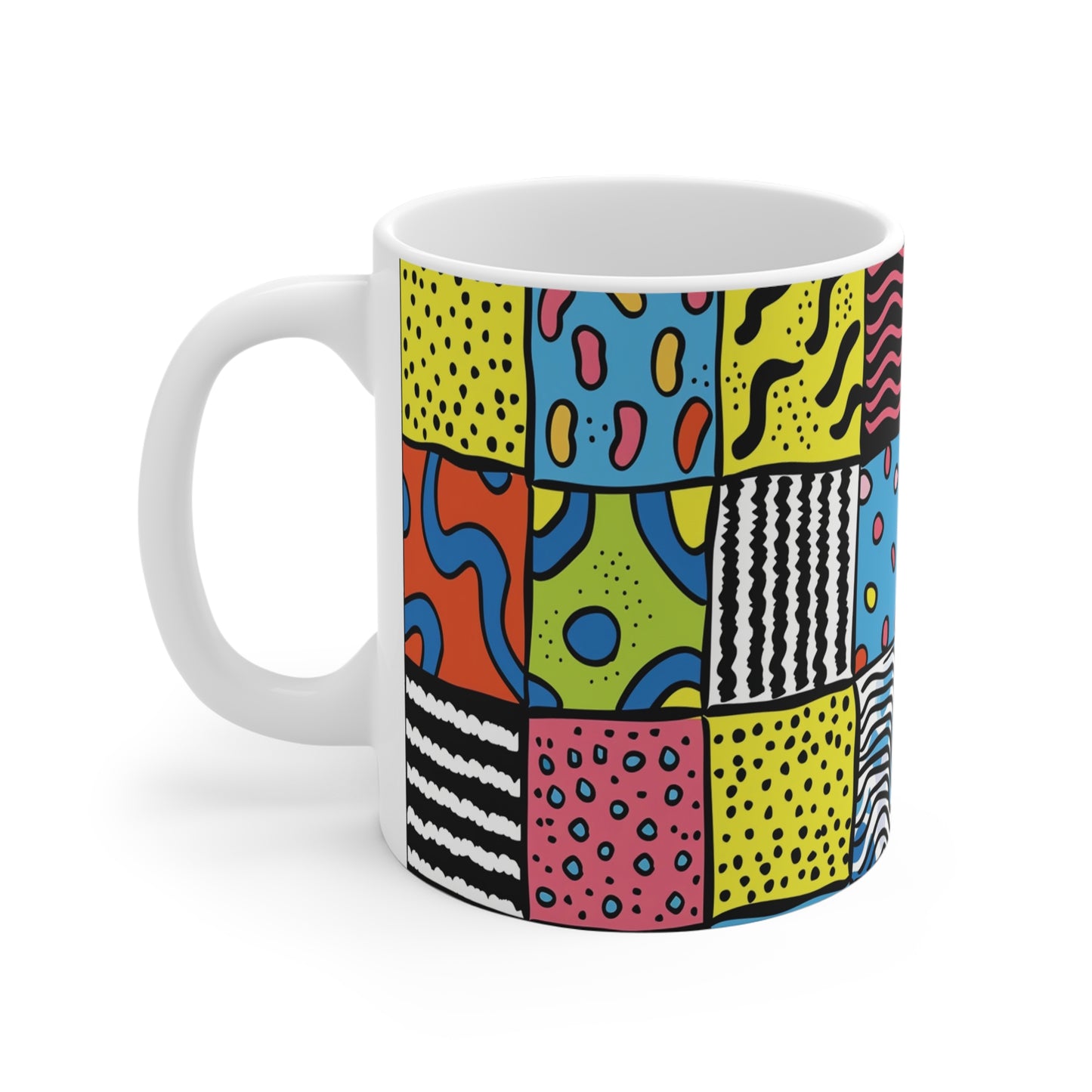 Pop-Art Muster Tasse – Farbenfrohes Design mit Retro-Charme 🎨✨☕