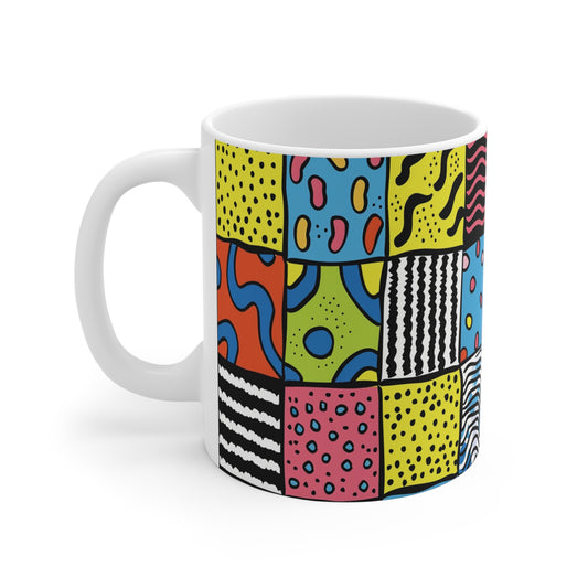 Pop-Art Muster Tasse – Farbenfrohes Design mit Retro-Charme 🎨✨☕