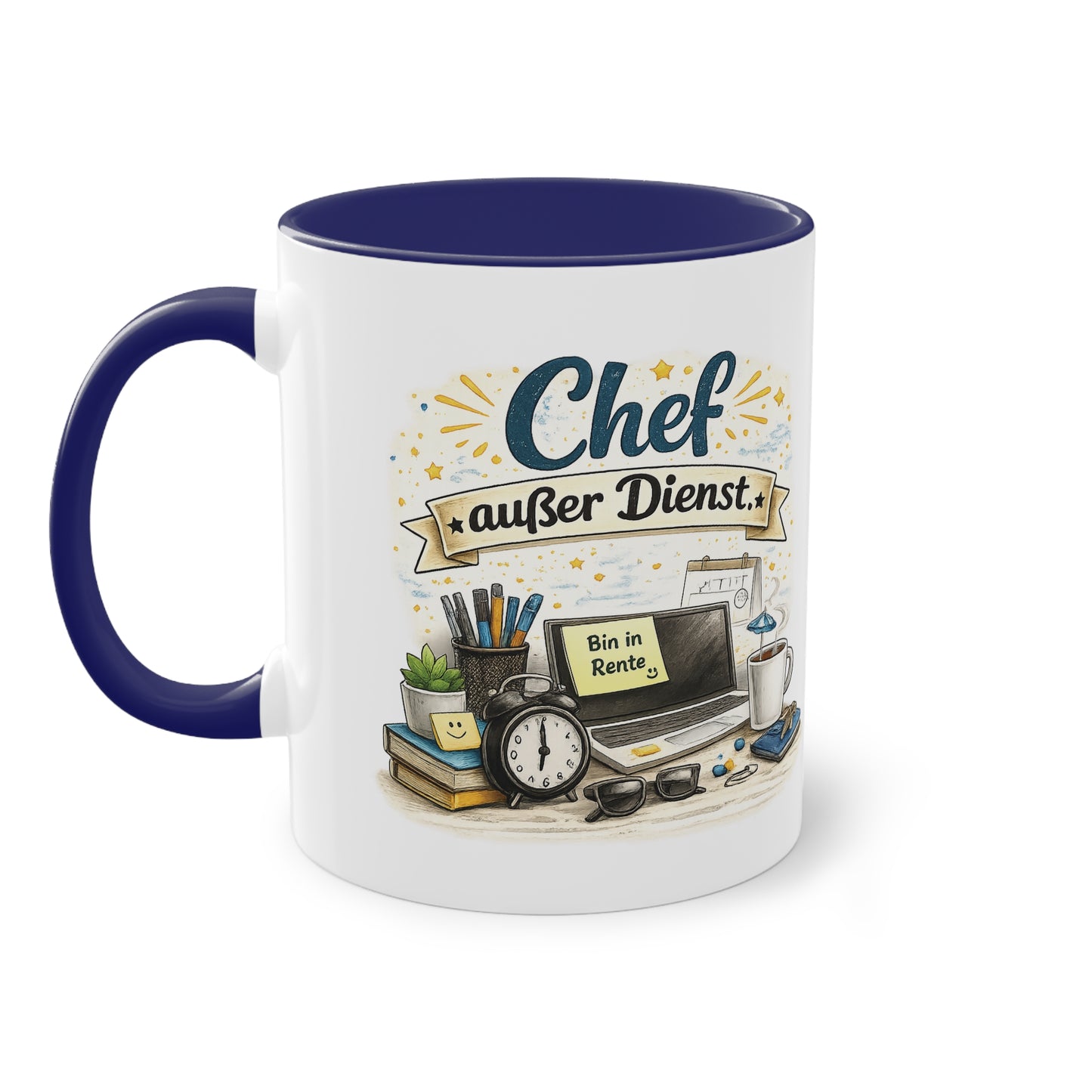 Tasse „Chef außer Dienst“ ☕📋🎉