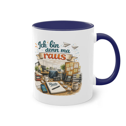 Tasse „Ick bin denn ma raus – Rente Edition“ ☕📋🎉