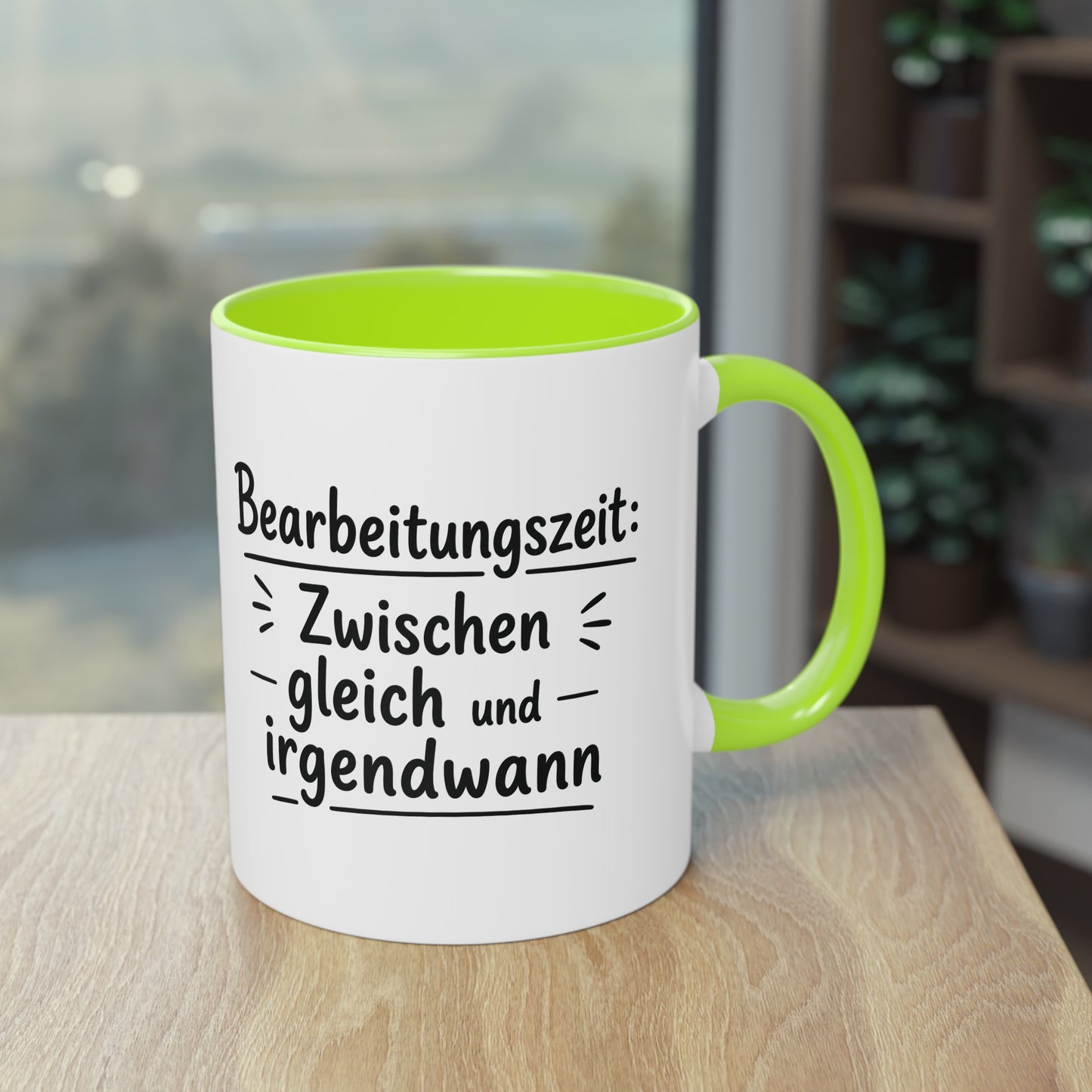 Tasse „Bearbeitungszeit: Zwischen gleich und irgendwann“ – Humorvolle Behördentasse