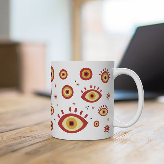 Boho Evil Eye Tasse – Stilvolles Design mit besonderer Symbolik