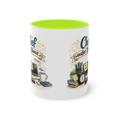 Tasse „Chef außer Dienst“ ☕📋🎉