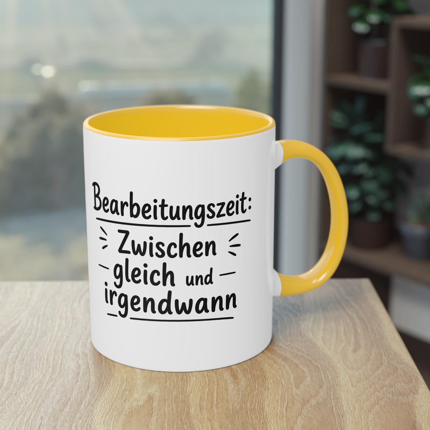 Tasse „Bearbeitungszeit: Zwischen gleich und irgendwann“ – Humorvolle Behördentasse
