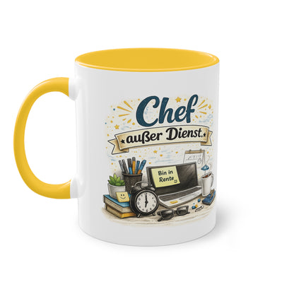 Tasse „Chef außer Dienst“ ☕📋🎉