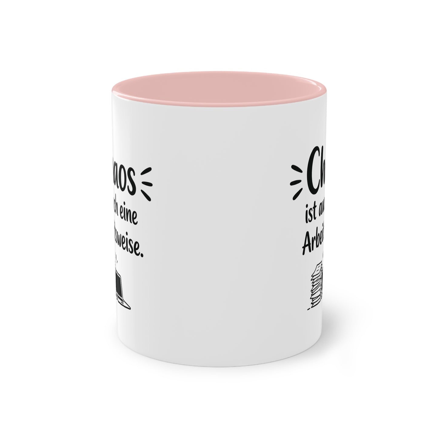 Tasse „Chaos ist auch eine Arbeitsweise.“ – Lustige Bürotasse mit Humor
