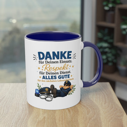 Danke für Deinen Einsatz. Respekt für Deinen Dienst. Alles Gute für den nächsten Lebensabschnitt. 👮☕💙