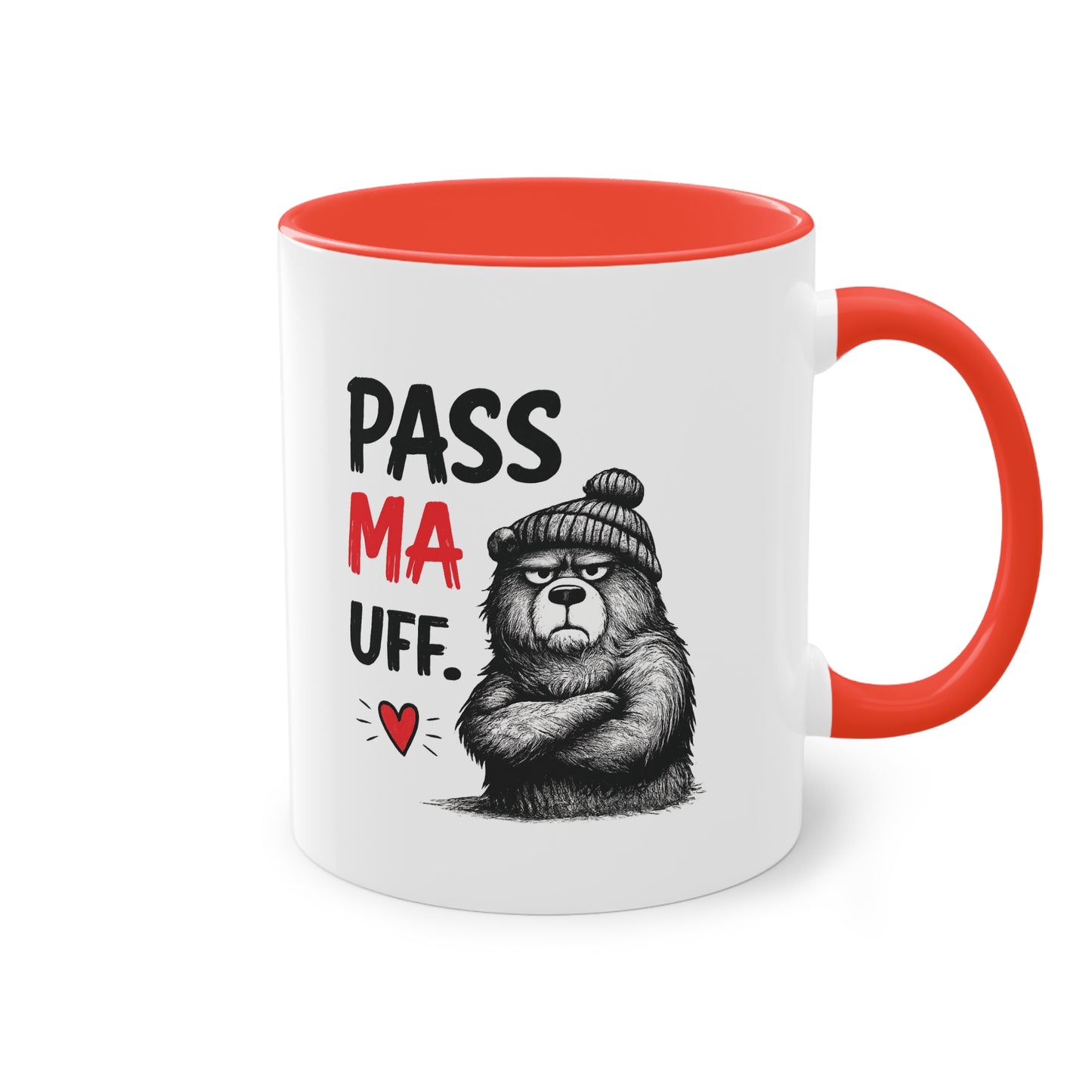 Tasse „Pass Ma Uff.“ – Berliner Schnauze trifft Bärenstärke 🐻☕❤️