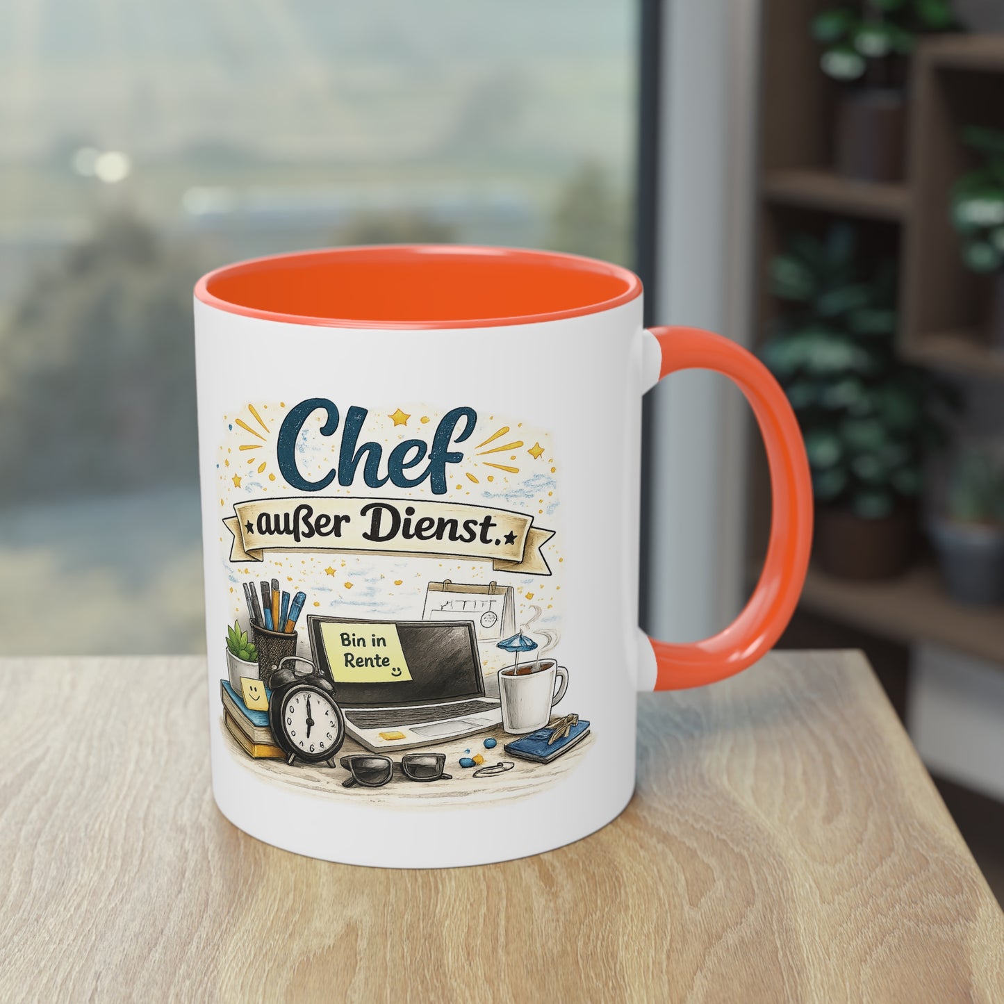 Tasse „Chef außer Dienst“ ☕📋🎉