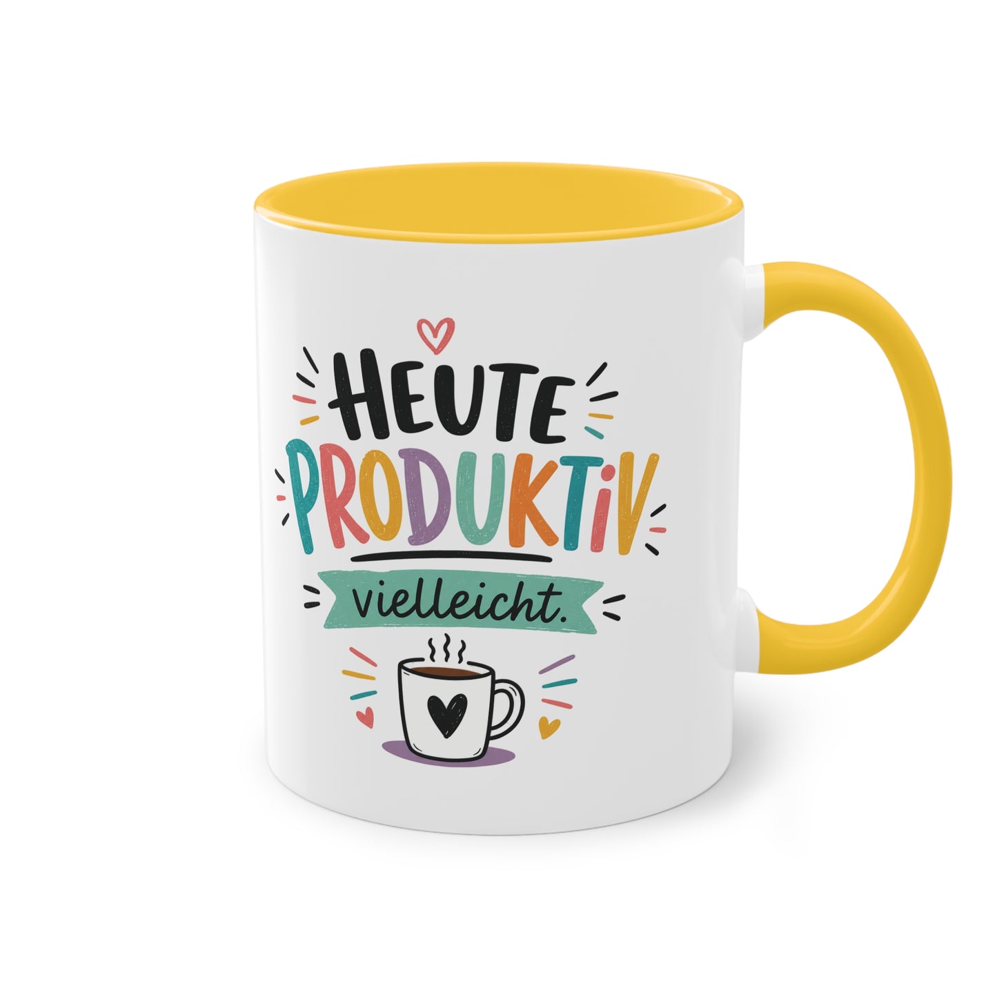 Heute produktiv. Vielleicht. – Lustige Kaffee Tasse für Büro, Homeoffice &amp; alle mit Humor