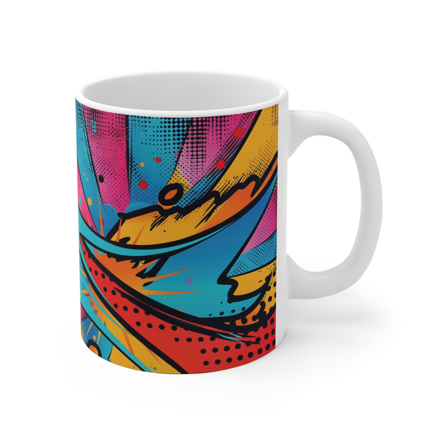 Pop-Art Wirbel Tasse – Ausdrucksstarkes Design voller Energie und Farbe 🎨⚡☕