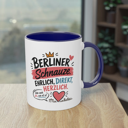 Berliner Schnauze. Ehrlich. Direkt. Herzlich. – Berliner Tasse mit Humor & echtem Hauptstadt-Charme