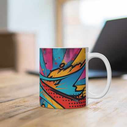 Pop-Art Wirbel Tasse – Ausdrucksstarkes Design voller Energie und Farbe 🎨⚡☕