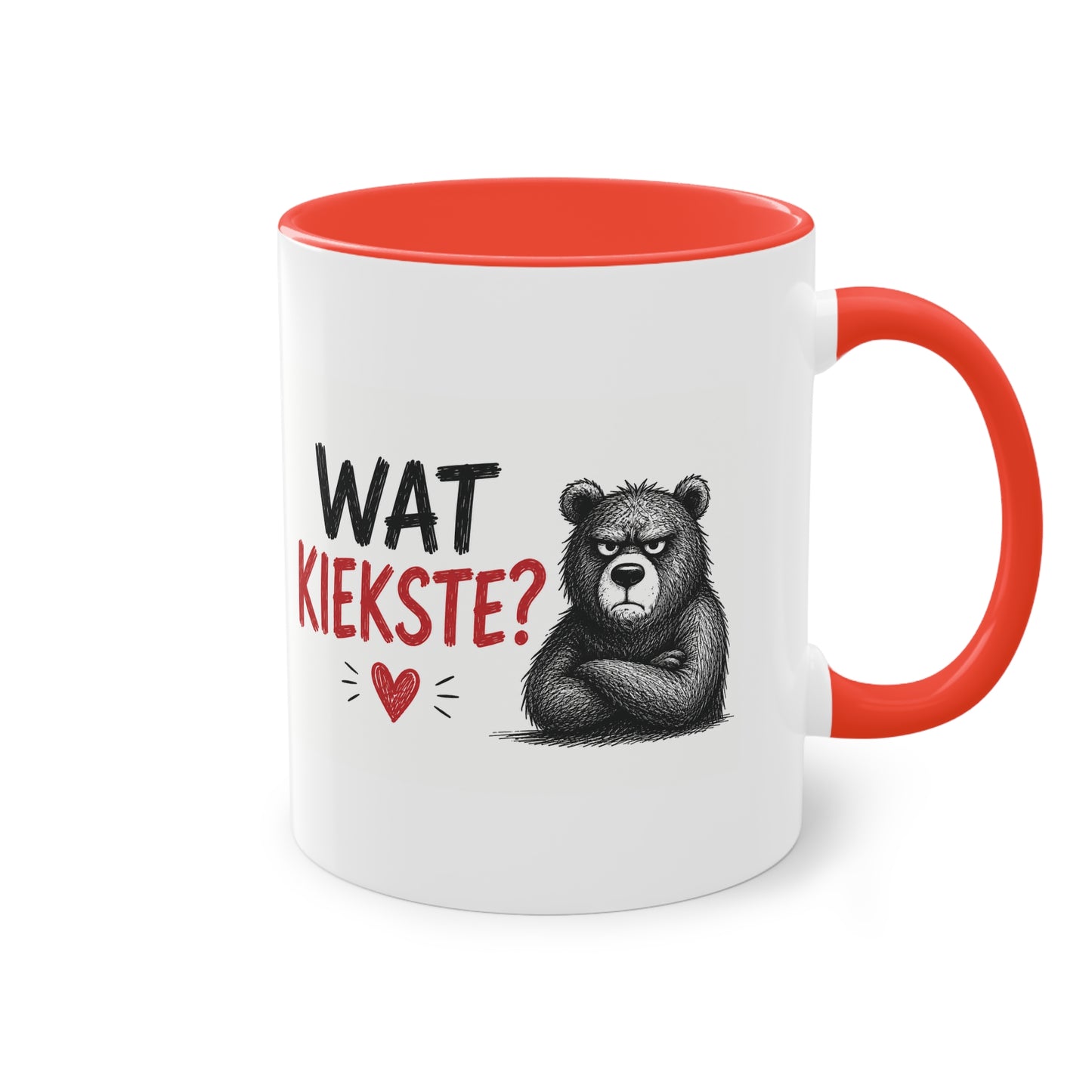 Tasse „Wat Kiekste?“ – Berliner Schnauze mit Humor ☕🐻