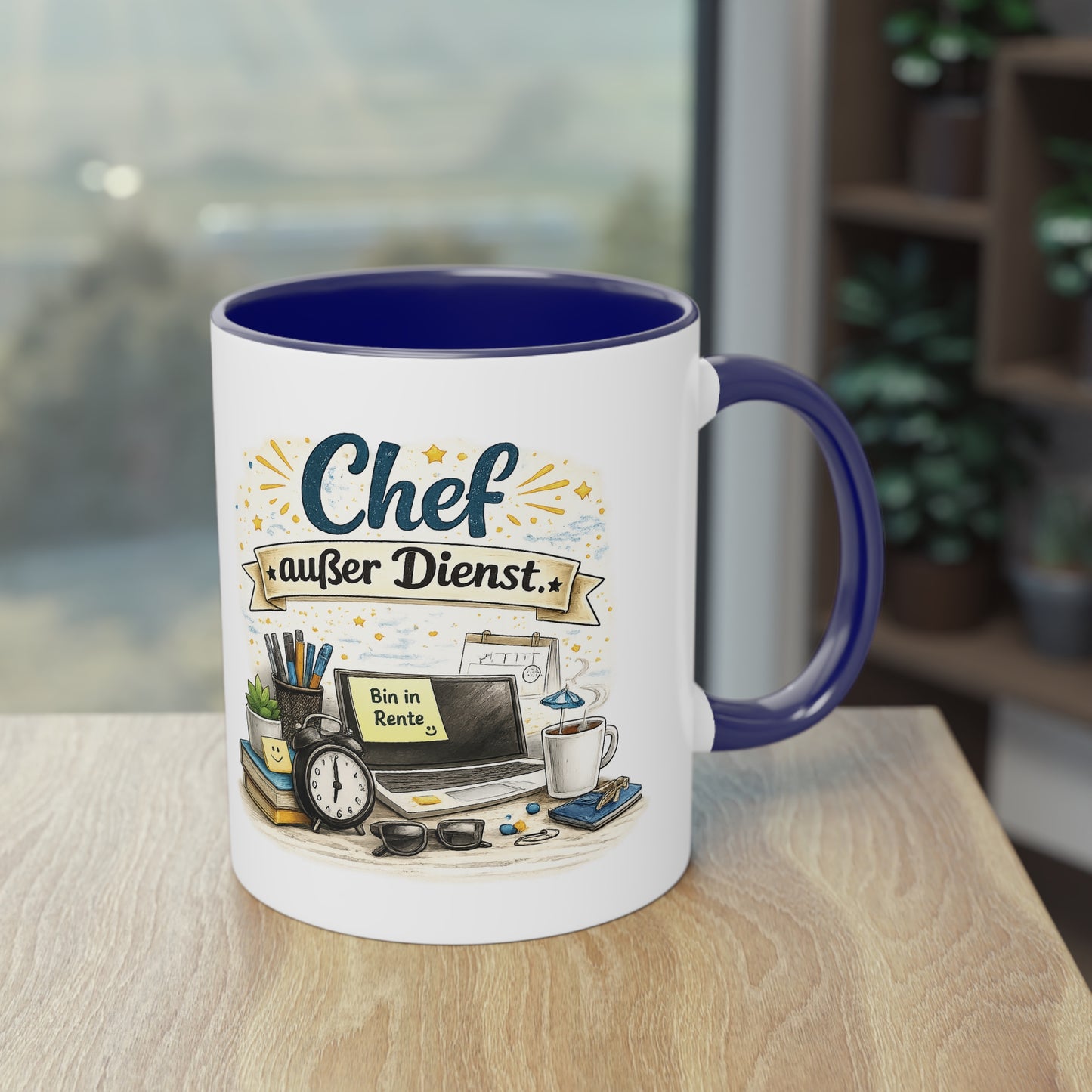 Tasse „Chef außer Dienst“ ☕📋🎉