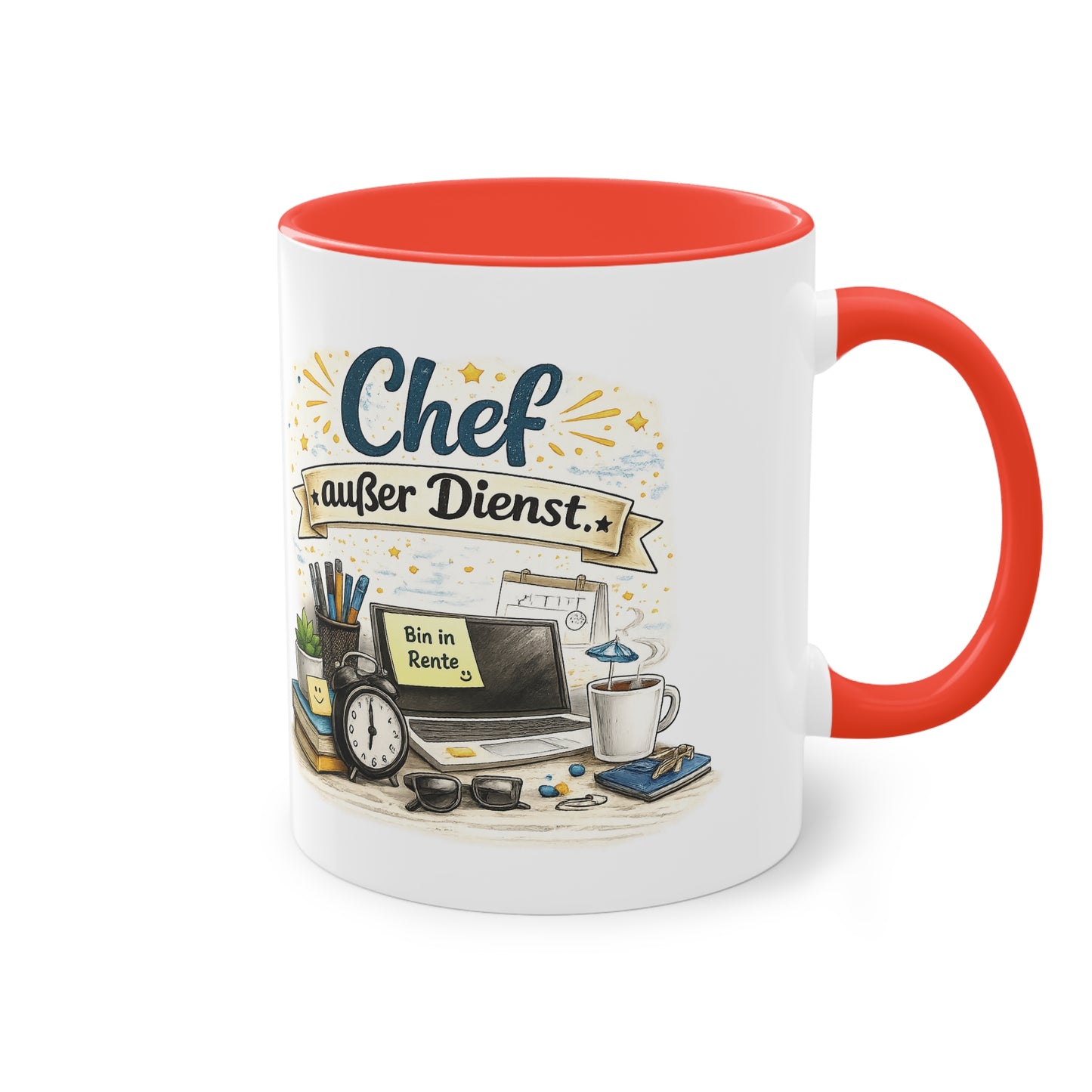 Tasse „Chef außer Dienst“ ☕📋🎉