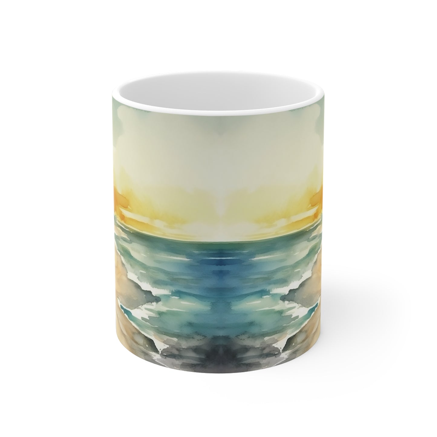 Aquarell-Strand Tasse – Urlaubsgefühl für jeden Tag 🌴🌊☕