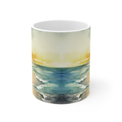 Aquarell-Strand Tasse – Urlaubsgefühl für jeden Tag 🌴🌊☕
