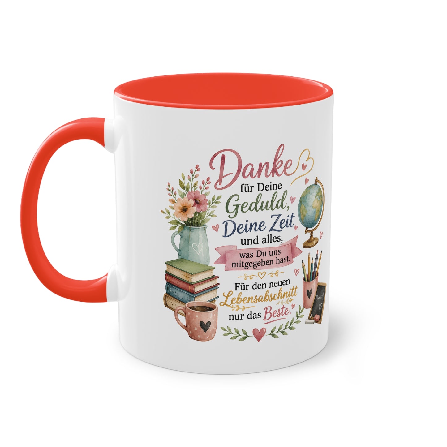 Danke für Deine Geduld, Deine Zeit und alles, was Du uns mitgegeben hast. Für den neuen Lebensabschnitt nur das Beste. 🍎📚💗
