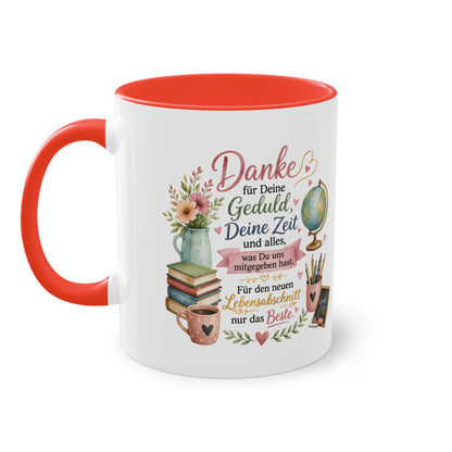 Danke für Deine Geduld, Deine Zeit und alles, was Du uns mitgegeben hast. Für den neuen Lebensabschnitt nur das Beste. 🍎📚💗