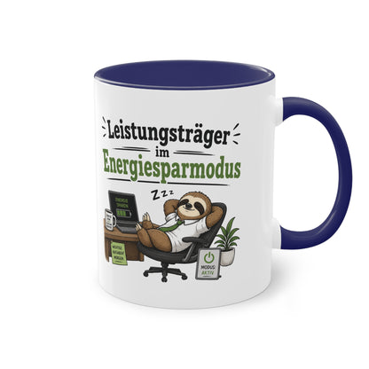 Tasse „Leistungsträger im Energiesparmodus“ – Lustige Bürotasse mit Faultier-Motiv