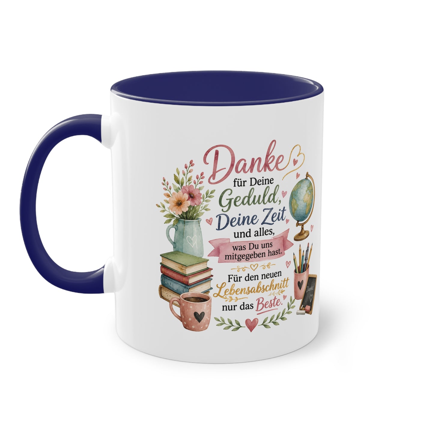 Danke für Deine Geduld, Deine Zeit und alles, was Du uns mitgegeben hast. Für den neuen Lebensabschnitt nur das Beste. 🍎📚💗