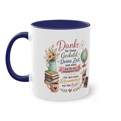 Danke für Deine Geduld, Deine Zeit und alles, was Du uns mitgegeben hast. Für den neuen Lebensabschnitt nur das Beste. 🍎📚💗