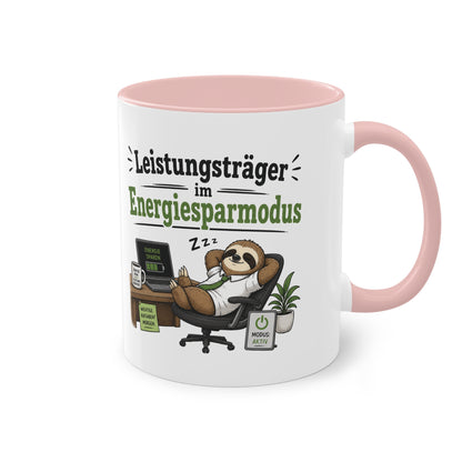 Tasse „Leistungsträger im Energiesparmodus“ – Lustige Bürotasse mit Faultier-Motiv