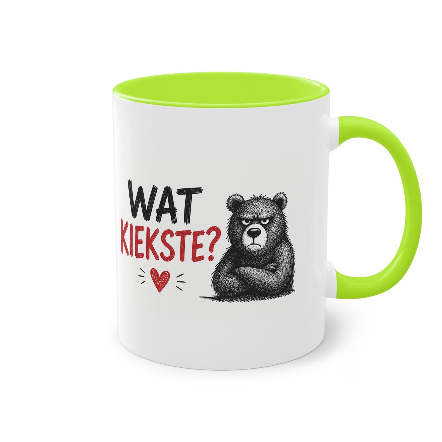 Tasse „Wat Kiekste?“ – Berliner Schnauze mit Humor ☕🐻