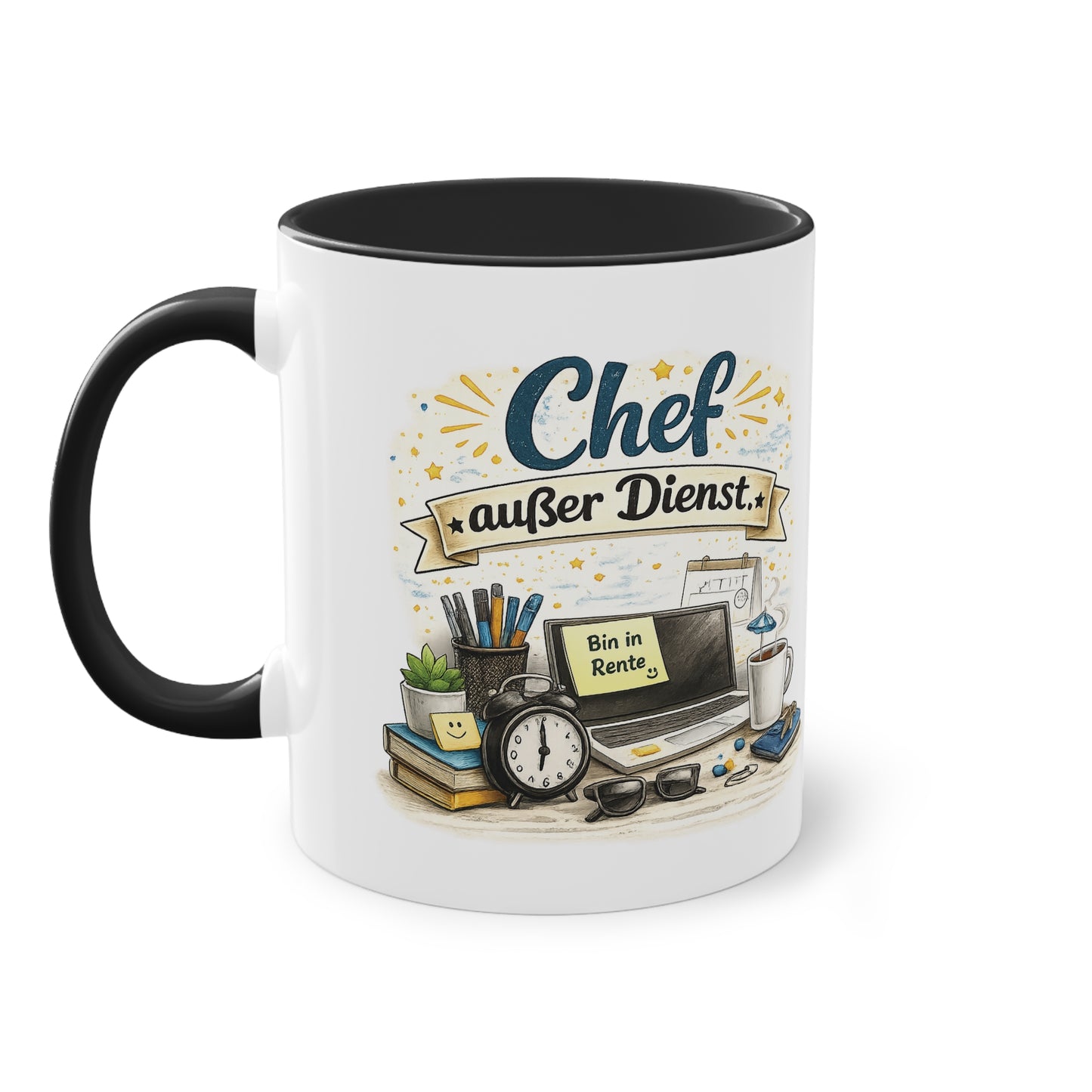 Tasse „Chef außer Dienst“ ☕📋🎉