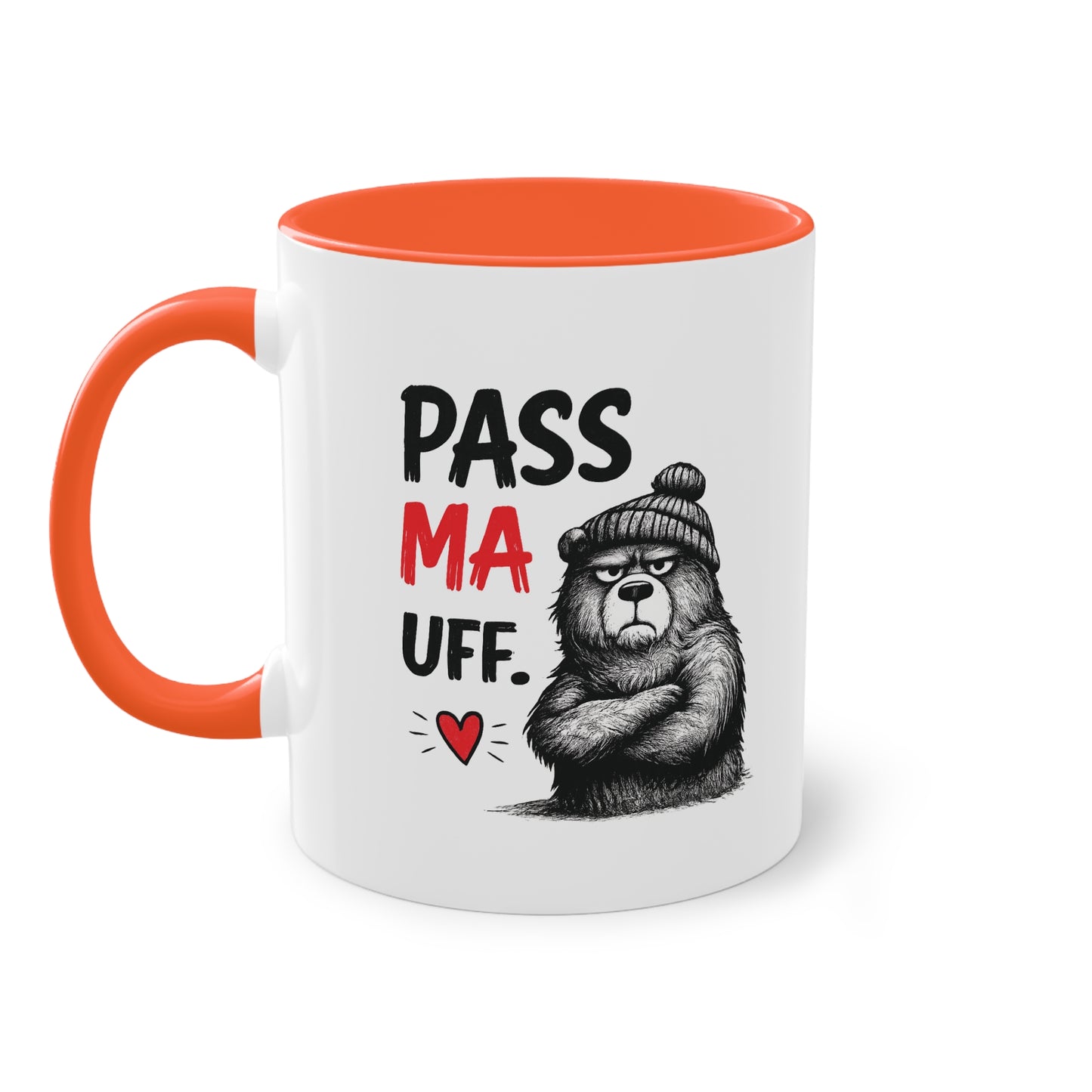Tasse „Pass Ma Uff.“ – Berliner Schnauze trifft Bärenstärke 🐻☕❤️