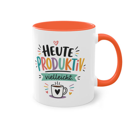 Heute produktiv. Vielleicht. – Lustige Kaffee Tasse für Büro, Homeoffice &amp; alle mit Humor