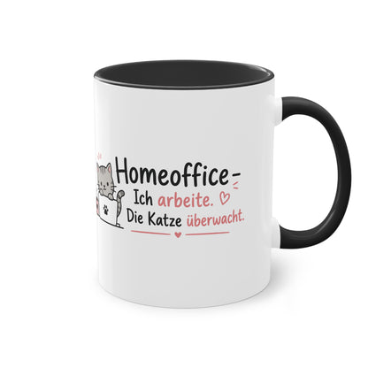 Homeoffice-Tasse – „Ich arbeite. Die Katze überwacht.“