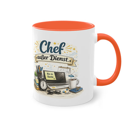 Tasse „Chef außer Dienst“ ☕📋🎉