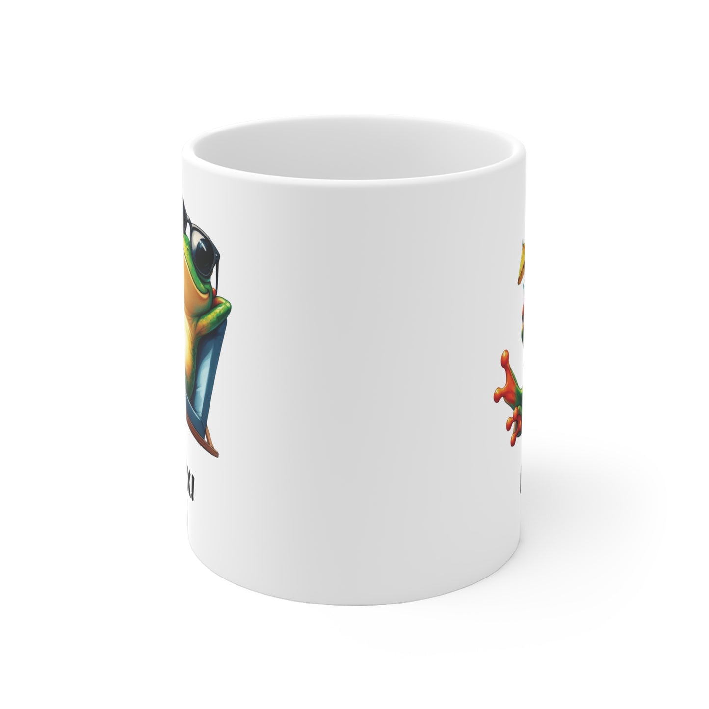 Relaxi Frosch Tasse | Humor Frog Becher Entspannung Cocktail
